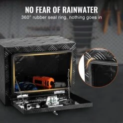 VEVOR Underbody Truck Box, 18" X 12" X 14" Pickup Storage Box, Heavy Duty Aluminum Diamond Plate Tool Box With Lock And Keys -Aesthtic Interiors GUEST f3488f84 c6b6 4b46 8c81 dd96fde91009