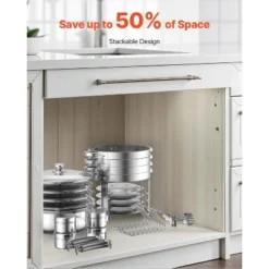 VEVOR Chafing Dish Buffet Set, 5 Qt 4 Pack, Stainless Steel Chafer With 4 Full Size Pans, Round Catering Warmer Server With Lid Water Pan, Silver -Aesthtic Interiors GUEST f35b037c 1c34 418b a7b8 c32d27b604b8