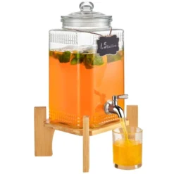 VEVOR Beverage Dispenser, 1.5 Gallon Drink Dispensers For Parties, 2PC,Glass Juice Dispenser With Stand, Stainless Steel Spigot -Aesthtic Interiors GUEST f3d49016 2d06 4bef be6d 37f3c9c2286d