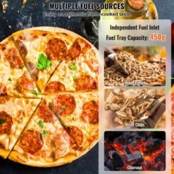 VEVOR Portable Outdoor Oven, 12-inch Pizza Oven, Pellet & Chips & Charcoal Tri-Fuel, Stainless Steel Pizza Grill 10 VEVOR Portable Outdoor Oven, 12-inch Pizza Oven, Pellet & Chips & Charcoal Tri-Fuel, Stainless Steel Pizza Grill -Aesthtic Interiors GUEST f42a0172 9bda 4c81 a63f b2c8977136d5