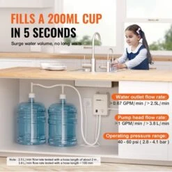 VEVOR Bottled Water Dispenser Pump System, 2x5 Gallon Dispensing System, Automatic Electric Water Dispenser, Double-Pipe Water Jug Pump, White -Aesthtic Interiors GUEST f436214c 9669 4396 a67f b30c26d796a3