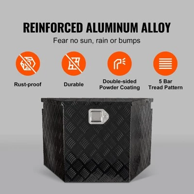 VEVOR Trailer Tongue Box, Aluminum Alloy Diamond Plate Tongue Box Tool Chest, Heavy Duty Trailer Box Storage With Lock And Keys, 29"x16.2"x18" 2 VEVOR Trailer Tongue Box, Aluminum Alloy Diamond Plate Tongue Box Tool Chest, Heavy Duty Trailer Box Storage With Lock And Keys, 29"x16.2"x18" - Image 2