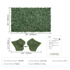 VEVOR Ivy Privacy Fence, 59 X 98 In Artificial Green Wall Screen, Greenery Ivy Fence With Mesh Cloth Backing And Strengthened Joint -Aesthtic Interiors GUEST f5165da1 bdfe 4520 83f9 3c8bcfa343a5