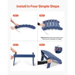 VEVOR Adirondack Ottoman, 18.7L X 18.9W X 13.8H Inch HDPE Plastic Folding Adirondack Ottoman, Weather-Resistant Foot Rest For Adirondack Chair, Blue 11 VEVOR Adirondack Ottoman, 18.7L X 18.9W X 13.8H Inch HDPE Plastic Folding Adirondack Ottoman, Weather-Resistant Foot Rest For Adirondack Chair, Blue -Aesthtic Interiors GUEST f5d341e2 ed5c 4673 b4dc 127ddc58deeb