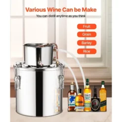 VEVOR Alcohol Still, 5 Gal / 19 L Stainless Steel Water Alcohol Distiller With Copper Coil, Home Brewing Refining Fermentation Kit, Silver 11 VEVOR Alcohol Still, 5 Gal / 19 L Stainless Steel Water Alcohol Distiller With Copper Coil, Home Brewing Refining Fermentation Kit, Silver -Aesthtic Interiors GUEST f603d45e d3c4 4a04 9694 46af3b606190