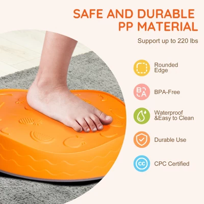 VEVOR Balance Stepping Stones For Kids, 5 PCS, Up To 220 Lbs, Non-Slip Toddlers Sensory Stepping Stones, Toys For Children Aged 3 4 5 6 7 8+ 5 VEVOR Balance Stepping Stones For Kids, 5 PCS, Up To 220 Lbs, Non-Slip Toddlers Sensory Stepping Stones, Toys For Children Aged 3 4 5 6 7 8+ - Image 5