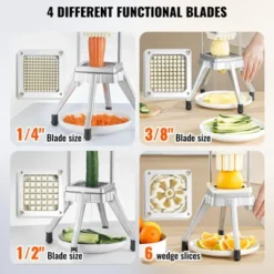 VEVOR Commercial Chopper With 4 Replacement Blades Commercial Vegetable Chopper Stainless Steel French Fry Cutter Potato Dicer & Slicer -Aesthtic Interiors GUEST f728354d 3089 48b5 9491 8bf360d76ba9