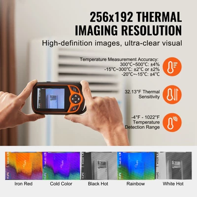 VEVOR Thermal Imaging Camera, 256 X 192 IR Resolution Pocket Infrared Thermal Imager With WiFi, 25Hz Refresh Rate Thermal Camera Pocket, Orange 6 VEVOR Thermal Imaging Camera, 256 X 192 IR Resolution Pocket Infrared Thermal Imager With WiFi, 25Hz Refresh Rate Thermal Camera Pocket, Orange - Image 6