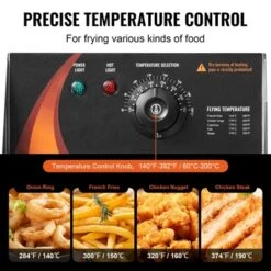 VEVOR Commercial Deep Fryer, 3000W Electric Turkey Fryer With 3 Baskets, Large Capacity 18Qt / 17L Stainless Steel Countertop Single Oil Fryer -Aesthtic Interiors GUEST f757f114 c5e0 4011 a143 b852e3c7952a