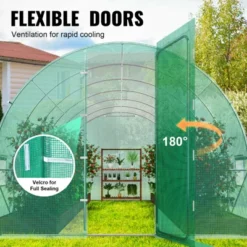 VEVOR Walk-in Tunnel Greenhouse, 19.4x9.7x7.4 Ft Hoop House Greenhouse Tunnel With Galvanized Steel Frame, PE Cover, Swing Door, 12 Roll-up Windows -Aesthtic Interiors GUEST f75b79b4 57e8 4a5f be3c e60da28bdc0d