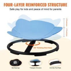 VEVOR Elephant Kids Swivel Chair, 220 LBS Capacity, 360° Spinning Chair, Autistic Kids Sensory Toy Chair With Non-Slip Metal Base, Blue -Aesthtic Interiors GUEST f7fe6518 a6ee 4cfe 852c d264dbc41bc0