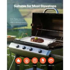 VEVOR Stainless Steel Griddle, 23x16 Inch Universal Flat Top Rectangular Plate, Gas Grill Griddle For BBQ Grill, Teppanyaki, Silver -Aesthtic Interiors GUEST f86b209d d8ec 4e4e 92b2 8c279f77b656