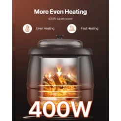 VEVOR Electric Soup Warmer, 10QT Commercial Soup Kettle With 304 Stainless Steel Detachable Insert Pot, 95~176°F Adjustable Temperature, Black -Aesthtic Interiors GUEST f8bbad62 56c1 4f3f 92e1 82e9f616f15c