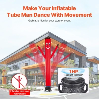 VEVOR Inflatable Tube Man Blower, 1 HP, Blower Fan For Wacky Waving Inflatable Tube Guy, PP Shell, IPX3 Waterproof, Black(No Inflatable) 2 VEVOR Inflatable Tube Man Blower, 1 HP, Blower Fan For Wacky Waving Inflatable Tube Guy, PP Shell, IPX3 Waterproof, Black(No Inflatable) - Image 2