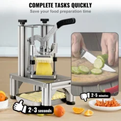 VEVOR Commercial French Fry Cutter With 4 Replacement Blades, 1/4″ & 3/8″ Blade Easy Dicer Chopper, 6-wedge Slicer & 6-wedge Apple Corer,Potato Cutter -Aesthtic Interiors GUEST f928cd77 33f0 4b5b 9f64 109fbd70e5b4