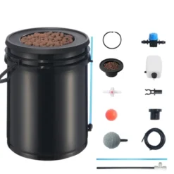 VEVOR DWC Hydroponics Grow System, Hydroponic Growing System With Top Drip Kit, 5-Gallon Deep Water Culture With Air Pump, Black -Aesthtic Interiors GUEST f9745bed f8a4 455a 9e70 08e450d1becb