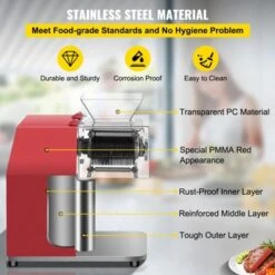 VEVOR Commercial Meat Cutting Machine, 551 Lbs/H 850W Meat Shredding Machine, 3.5mm Blade, Stainless Steel Restaurant Food Cutter, Red -Aesthtic Interiors GUEST f9fa9b02 445d 4363 b5cf 65bd16e52114