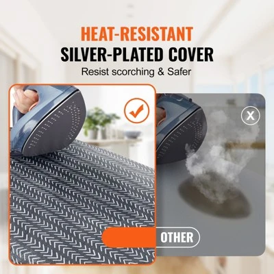 VEVOR Tabletop Ironing Board 23.4 X 14.4, Small Iron Board With Heat Resistant Cover And 100% Cotton Cover, Mini Ironing Board, Gray 2 VEVOR Tabletop Ironing Board 23.4 X 14.4, Small Iron Board With Heat Resistant Cover And 100% Cotton Cover, Mini Ironing Board, Gray - Image 2