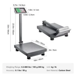 VEVOR Computing Digital Platform Scale, 660 Lbs Load, 0.1 Lbs Accuracy Computing Floor Scale With LB/KG, Tare, Price Calculator, Gray 14 VEVOR Computing Digital Platform Scale, 660 Lbs Load, 0.1 Lbs Accuracy Computing Floor Scale With LB/KG, Tare, Price Calculator, Gray -Aesthtic Interiors GUEST fbbc2bd5 e600 4e6a b0f6 bea1f27ea500