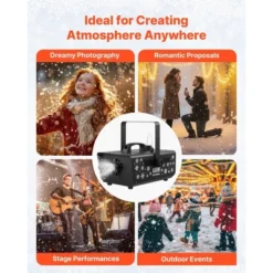 VEVOR Snow Machine,650W Handheld/Hanging Fake Snow Maker, Snowmaking Machine With Portable Handle,Outdoor & Indoor Artificial Snowflake Maker, Black -Aesthtic Interiors GUEST fbcac58c b708 4a36 b4f4 6cc016f46e0b