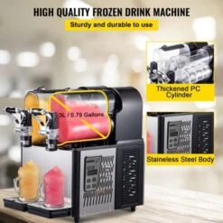 VEVOR Commercial Slushy Machine, 3Lx2 Double Tank Frozen Drink Machine, 24 Cups Stainless Steel Margarita Smoothie Frozen Drink Maker, Black -Aesthtic Interiors GUEST fc82ab90 3876 4803 9df0 3310dbcd832d