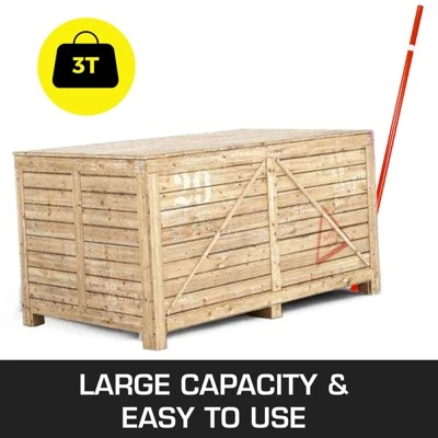 VEVOR Heavy Duty Pry Lever Bar 3T/6600LBS Capacity With Wheels & 6'/1.8M Handle 4 VEVOR Heavy Duty Pry Lever Bar 3T/6600LBS Capacity With Wheels & 6'/1.8M Handle - Image 4