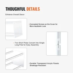 VEVOR 10PCS 23.6inch High Wedding Flower Stand, With Acrylic Laminate,Acrylic Vase Column Geometric Centerpiece Stands, Floral Display Rack -Aesthtic Interiors GUEST fd1b1dc0 5da0 410d b0b0 bd09896ae2ea