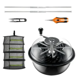 VEVOR Leaf Bowl Trimmer, 19'' Trimmer Bowl, Manual Bud Trimmer With Stainless-Steel Blades For Twisted Spin Cut, Clear Visibility Dome, Silver -Aesthtic Interiors GUEST fd3da673 405d 4f4e 8f19 ce8c0bff4f67