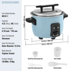 VEVOR Commercial Rice Cooker, 50-Cup Rice Cooker, 10.57 Qt / 10 Liter Large Rice Cooker And Warmer With Nonstick Inner Pot, Fast Cooking -Aesthtic Interiors GUEST fd8eb4f0 5ae2 4649 8a18 4fcb5e68d400