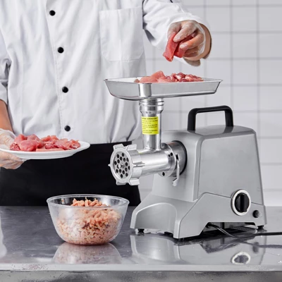 VEVOR Electric Meat Grinder, 5 Lb/Min Capacity, 575W(800W MAX) Industrial Meat Mincer With Blade, Grinding Plate, Sausage Stuffing Blade, Silver 1 VEVOR Electric Meat Grinder, 5 Lb/Min Capacity, 575W(800W MAX) Industrial Meat Mincer With Blade, Grinding Plate, Sausage Stuffing Blade, Silver