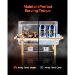 VEVOR Chafing Dish Buffet Set, 8 Qt 4 Pack, Stainless Steel Chafer With 2 Full Size And 4 Half Size Pans, Rectangle Catering Warmer Server, Silver -Aesthtic Interiors GUEST fddc4e79 7759 45bb abb5 29515fcbcd85