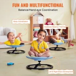 VEVOR Elephant Kids Swivel Chair, 220 LBS Capacity, 360° Spinning Chair, Autistic Kids Sensory Toy Chair With Non-Slip Metal Base, Blue -Aesthtic Interiors GUEST fe257d74 a82b 47a7 8081 3e01c932f4e8