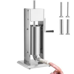VEVOR Manual Sausage Stuffer, 8LBS/5L Capacity, Two Speed 304 Stainless Steel Vertical Sausage Stuffer, Sausage Filling Machine, Silver -Aesthtic Interiors GUEST fe5bd32e 3b09 43a5 8c92 6dfd6d358946