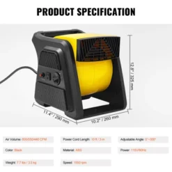 VEVOR Pivoting Utility Fan, 600 CFM High Velocity Floor Blower For Drying, Cooling, Ventilating, Exhausting, 300° Blowing Angle Air Mover 13 VEVOR Pivoting Utility Fan, 600 CFM High Velocity Floor Blower For Drying, Cooling, Ventilating, Exhausting, 300° Blowing Angle Air Mover -Aesthtic Interiors GUEST febc7a1b f86b 43ce badb 8d6e5a827c59