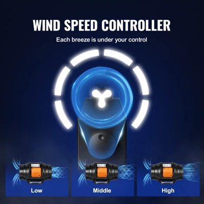 VEVOR Inline Duct Fan, 6-Inch 400 CFM With Variable Speed Controller, Quiet AC-motor Ventilation Exhaust Fan For Cooling Booster, Black 5 VEVOR Inline Duct Fan, 6-Inch 400 CFM With Variable Speed Controller, Quiet AC-motor Ventilation Exhaust Fan For Cooling Booster, Black - Image 5
