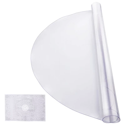 VEVOR Plastic Table Cover, 42 X 42 Inch 2.0 Mm Thick Clear Table Protector, Round PVC Desk Mat, Waterproof & Easy Cleaning Desk Pad Tablecloth 8 VEVOR Plastic Table Cover, 42 X 42 Inch 2.0 Mm Thick Clear Table Protector, Round PVC Desk Mat, Waterproof & Easy Cleaning Desk Pad Tablecloth - Image 8