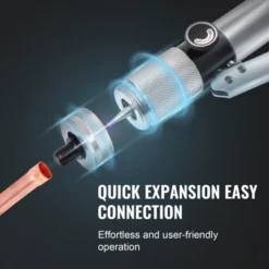 VEVOR Hydraulic Tube Expander, 3/8" To 1-1/8" OD, HAVC Hydraulic Swaging Tool With 7 Pipe Expander Heads, Deburring Tool, Pipe Cutter, Silver -Aesthtic Interiors GUEST ff410daa 3e2b 4ed8 b225 fea1d8aa231b