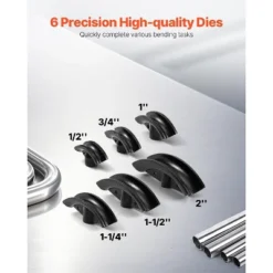 VEVOR Hydraulic Pipe Bender, 12 Ton Manual Copper Exhaust Pipe Bending Machine With 6 Dies (1/2" - 2") And 90 - 180° Adjustable Rollers, Red 11 VEVOR Hydraulic Pipe Bender, 12 Ton Manual Copper Exhaust Pipe Bending Machine With 6 Dies (1/2" - 2") And 90 - 180° Adjustable Rollers, Red -Aesthtic Interiors GUEST ff78db5d 2251 48b8 9595 d18235b212d7